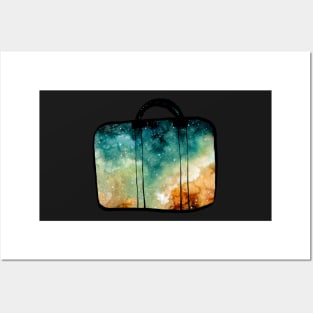 Watercolor Nebula in Bags Posters and Art